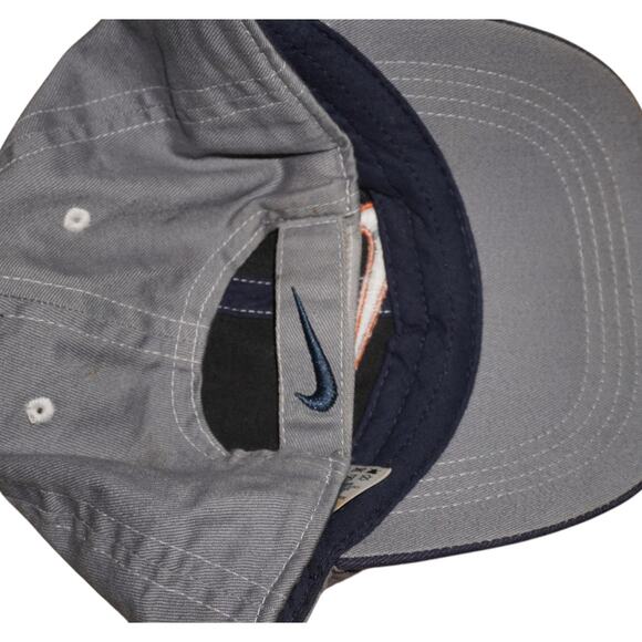 Vintage Nike Toddler Cap Two-Tone Gray & Navy Adjustable Strapback Hat - Picture 9 of 10